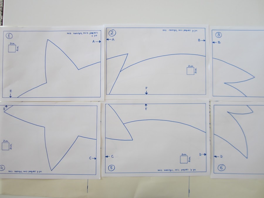 mis nancys, mis peques y yo, tutorial DIY cojín con forma de estrella de Navidad, patrón 