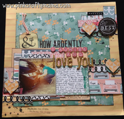 scrapbook layout shimelle laine glitter girl episode 022 scrapbooking carta bella embellishment clusters