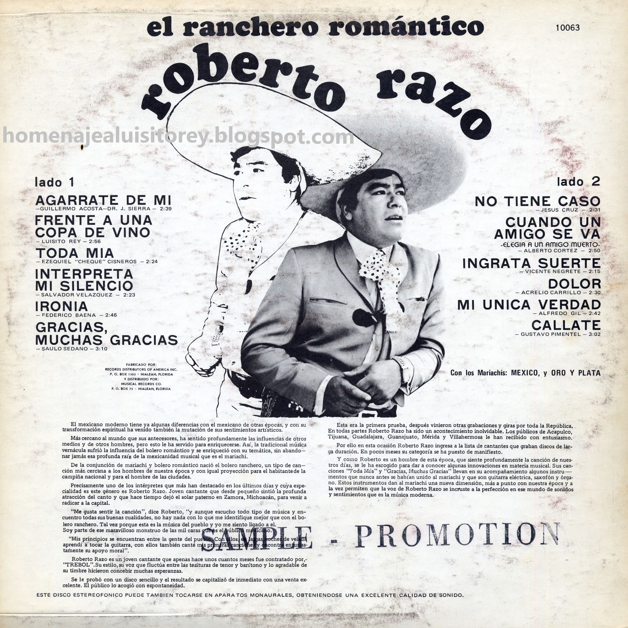 Homenaje a Luisito Rey: intérpretes de Luisito Rey | Roberto Razo