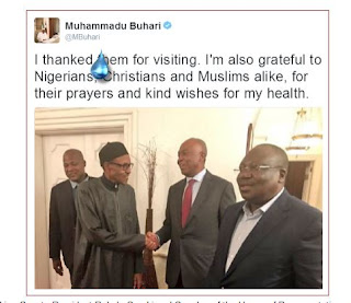 President Buhari thanks Nigerian Christains and Muslims for their Prayer