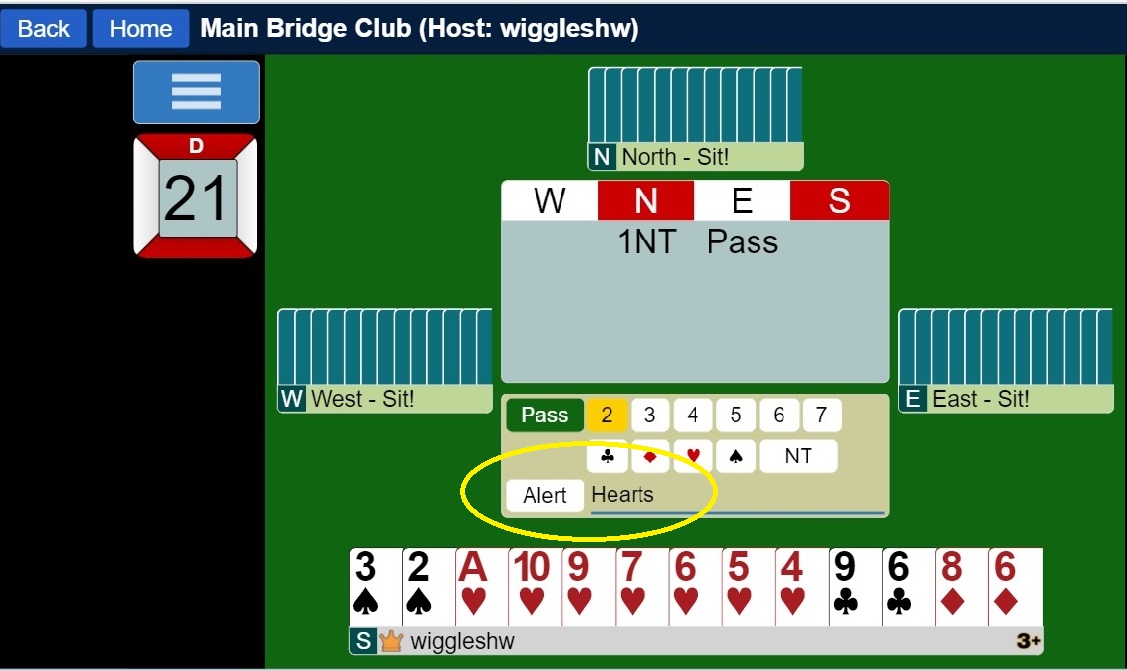 Heidi's Bridge Blog Self Alerts in Bridge Base Online (BBO)