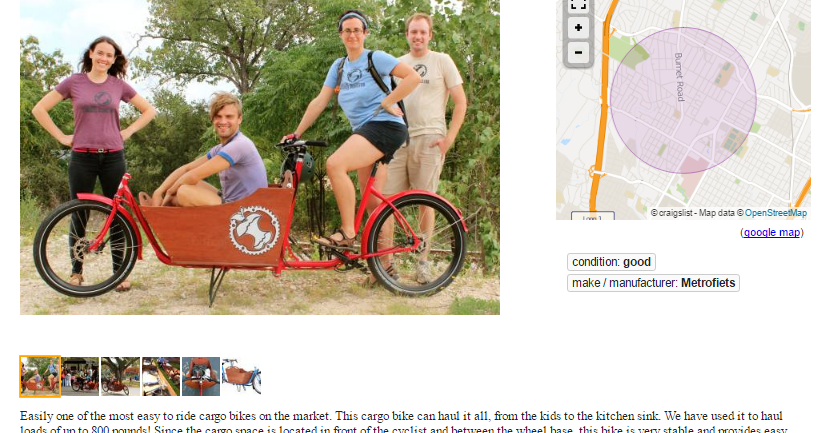 craigslist cargo bike
