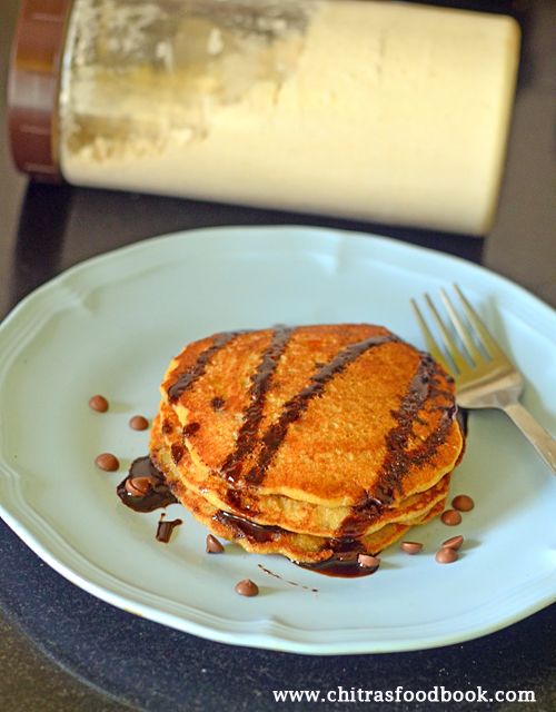 Eggless Wheat Flour Pancake Mix Recipe Homemade Pancake Mix Without Eggs Chitra S Food Book You can stir in any of the following mix ins into the batter (peanut butter or nutella should be stirred in partially so that you can see streaks running through the batter) eggless homemade pancake mix recipe