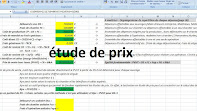 étude de prix bâtiment sur excel