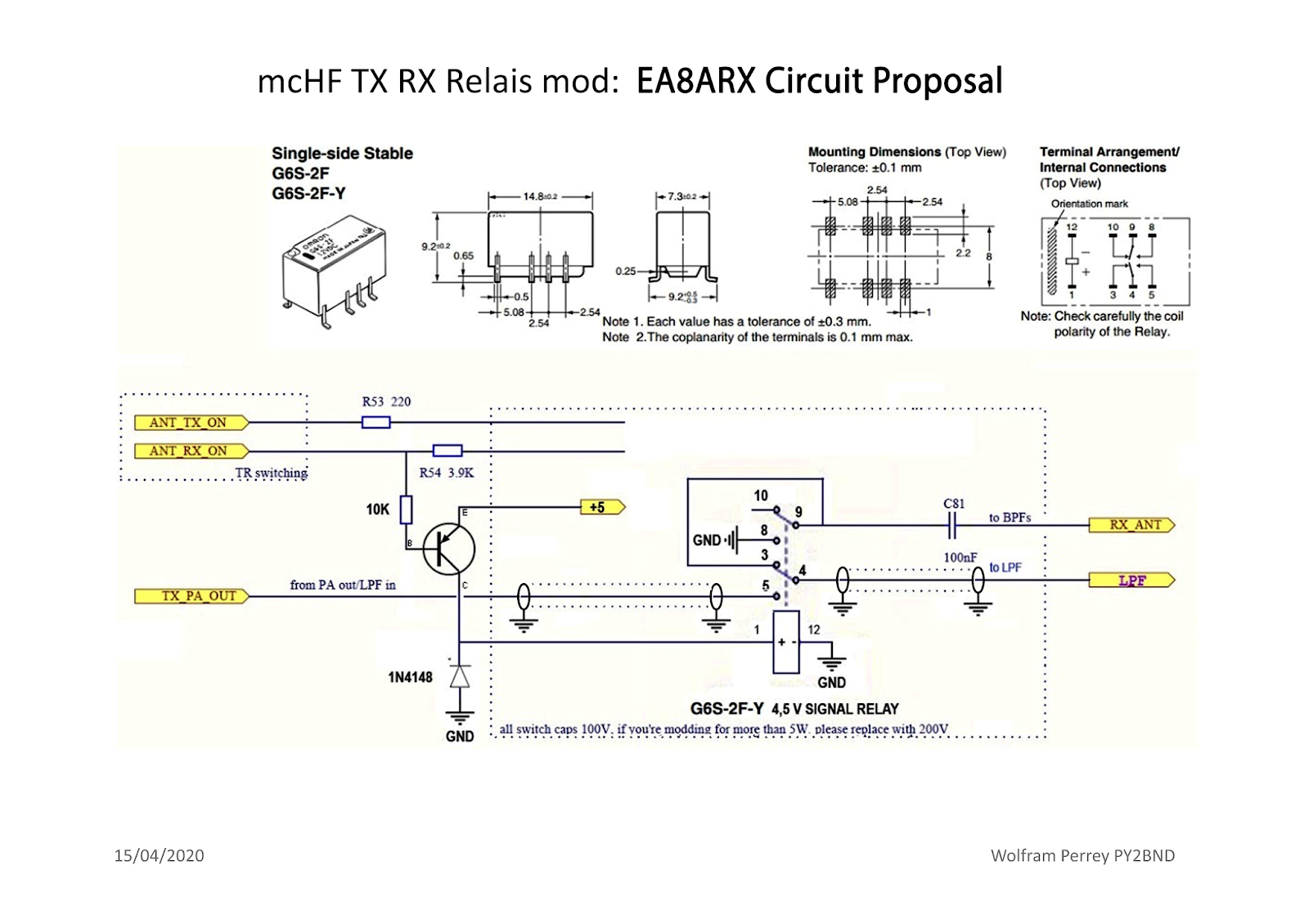mcHF V06 TXRX antenna switching Pin diodes vs Relay