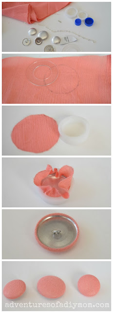 Fabric Covered Button Earrings and Bracelet Fabric Covered Button Earrings and Bracelet