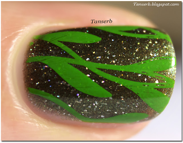 Краска для стемпинга Born Pretty Nail Art Stamping Polish Fluorescent Green Nail Polish № 12 