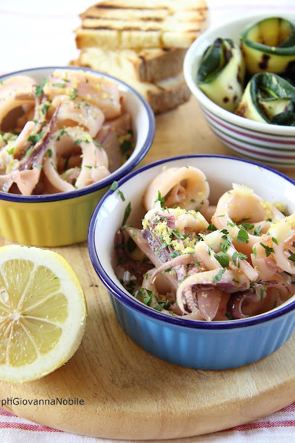 Calamari e zucchine al profumo di limone