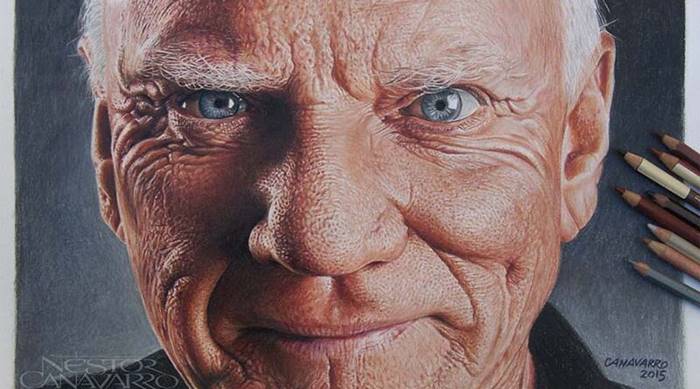 Stunning Hyper-Realistic Pencil Color Portraits By Nestor Canavarro