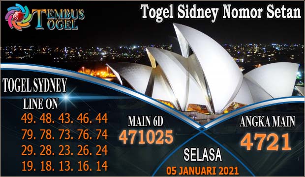 Togel Sidney Nomor Setan Hari Selasa 05 Januari 2021