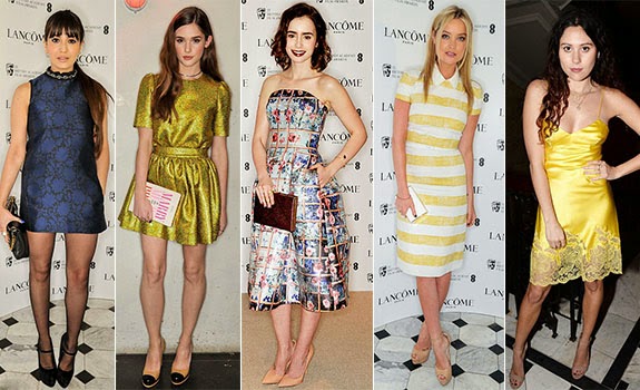 Figurinos de Sucesso: Lancome 2014 Pre BAFTA Party