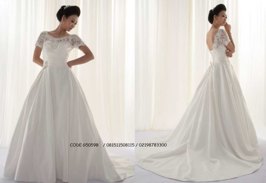dress gaun pengantin a line