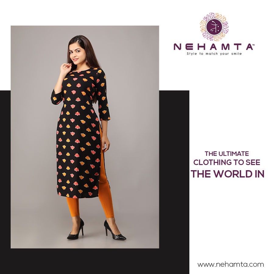 Buy Kurtis With Collar for Women in India Nehamta