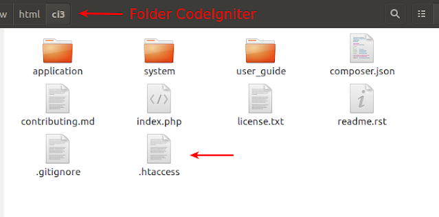 direktori CodeIgniter - Tutorial Codeigniter: Menghilangkan index.php Dengan htaccess