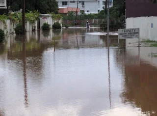 Ablekuma South area in Accra flooded after a heavy rains