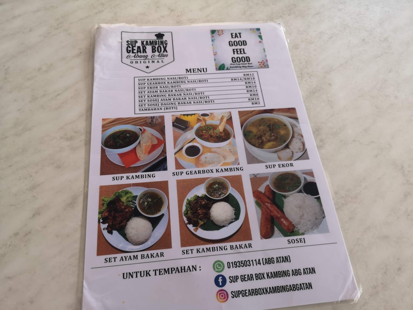 food+road trip Sup Gear Box Kambing Abg Atan Sri Aman Food Centre