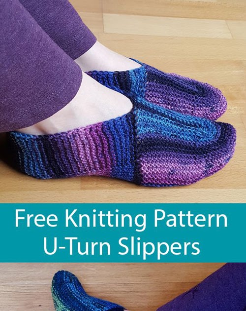 Amazing Knitting: U-Turn Slippers - Free Knitting Pattern