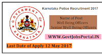 Karnataka State Police Recruitment 2017– Well Being Officers & Senior Well Being Officers