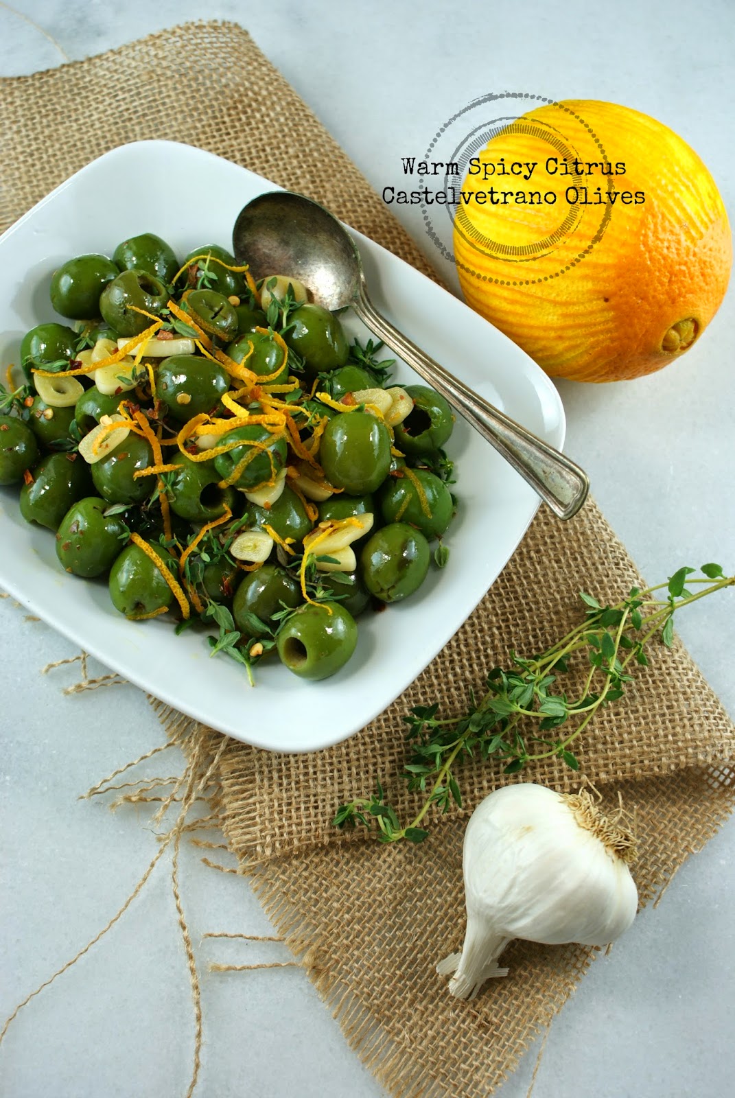 Authentic Suburban Gourmet Warm Spicy Citrus Castelvetrano Olives