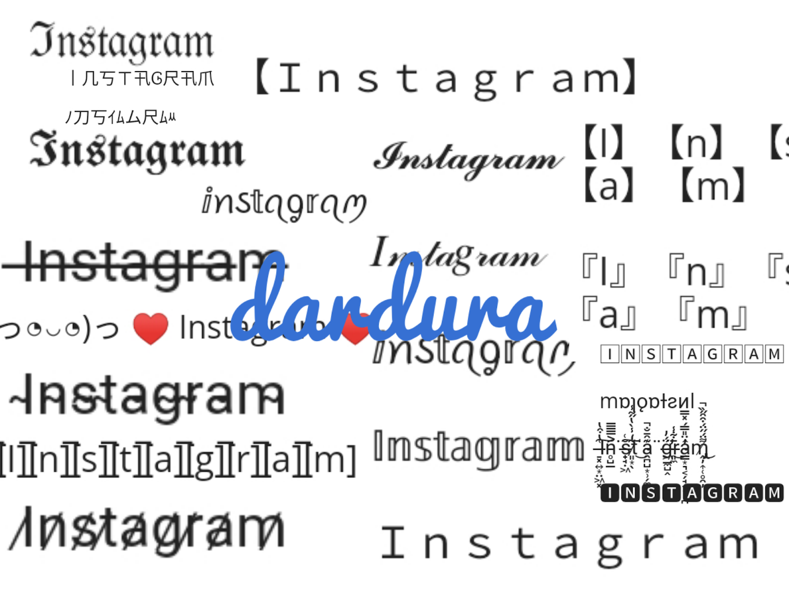 Nama font instagram