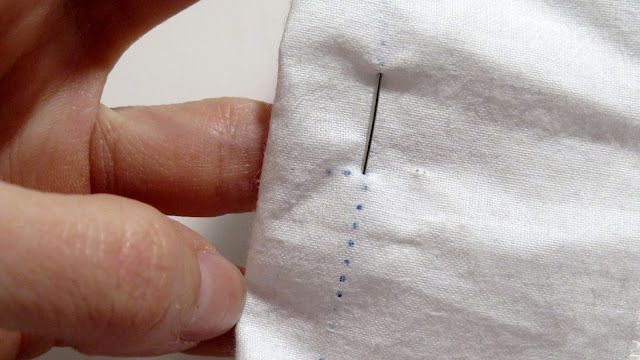 Haciendo coincidir alfiler con costura trasera