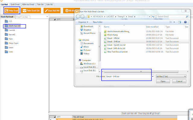 Email ninja3 Hướng dẫn sử dụng phần mềm Email Ninja   Gửi email miễn phí