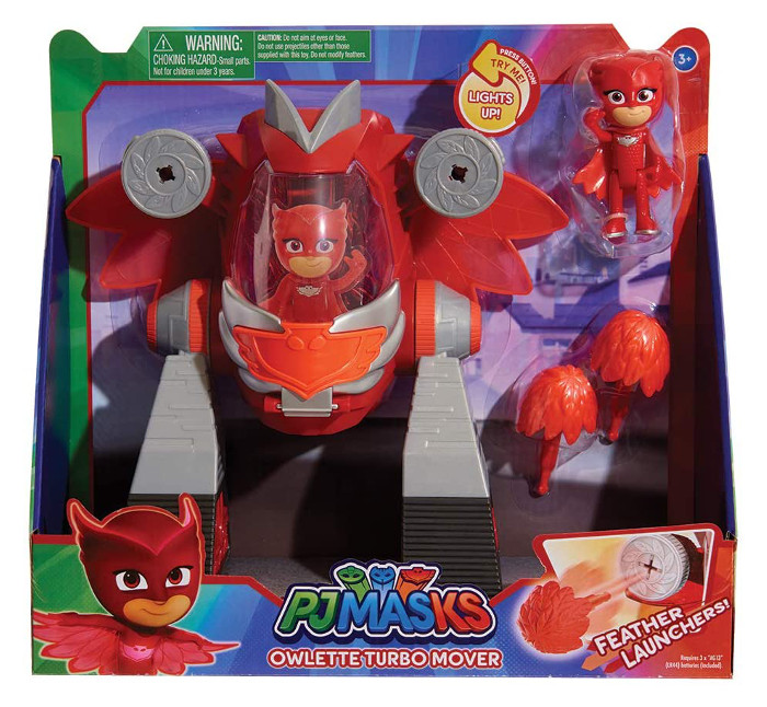 Zona Juguetes : Diversión Máxima: PJ MASKS - Robot Turbo Mover de Buhita | Bandai | JUGUETE OFICIAL Serie Televisión | Owlette