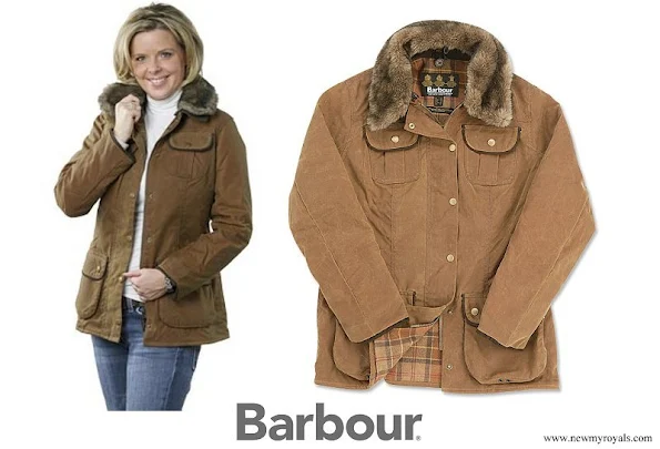 Princess Marie wore Barbour Fur Trim Utility Jacket
