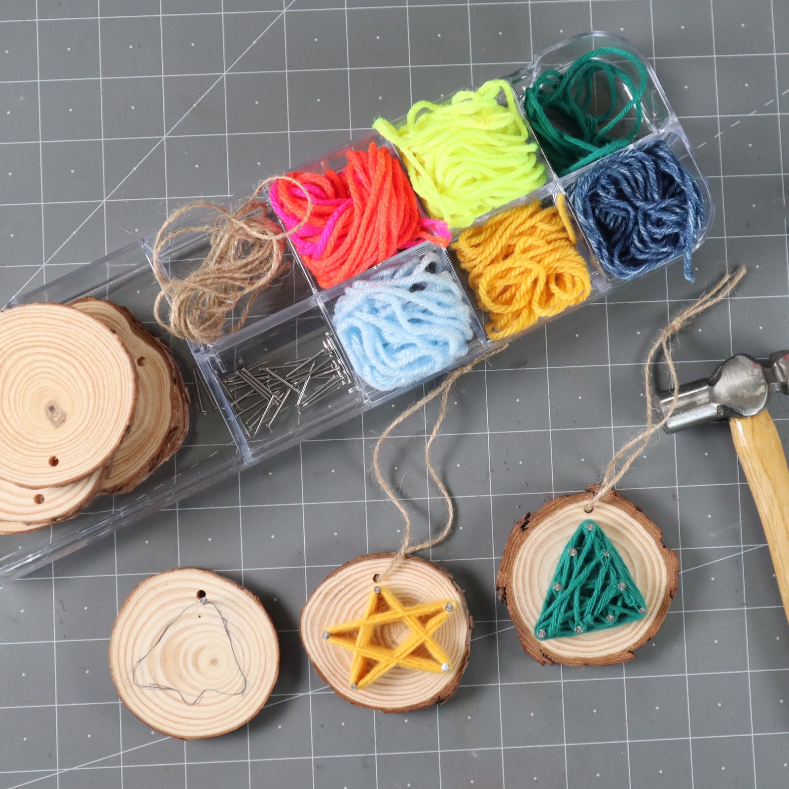Erin Reed Makes: Rustic String Art Ornaments