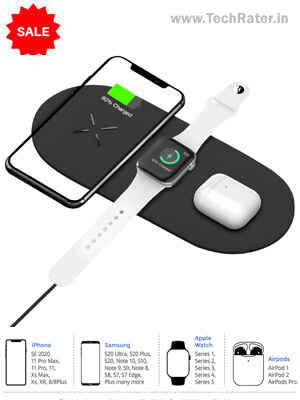 3 in 1 Wireless Charging Pad Mobile, Watches & Earpod