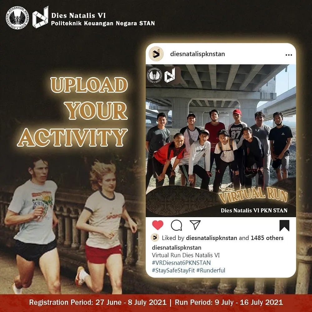 Twibbon 🔍 Virtual Run Dies Natalis 6 PKN STAN • 2021 Twibbon 🎗 Virtual Run Dies Natalis 6 PKN STAN • 2021