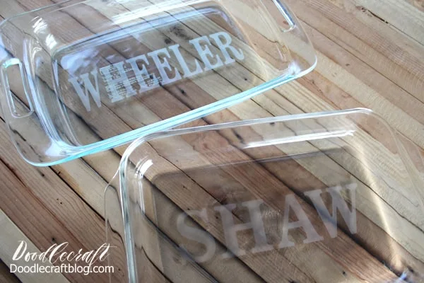 How to Etch Glass: Personalized Pyrex Dishes