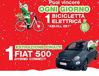 Concorso "Natale con PRIX" : vinci 26 bici elettriche e Fiat 500 Hybrid Connect