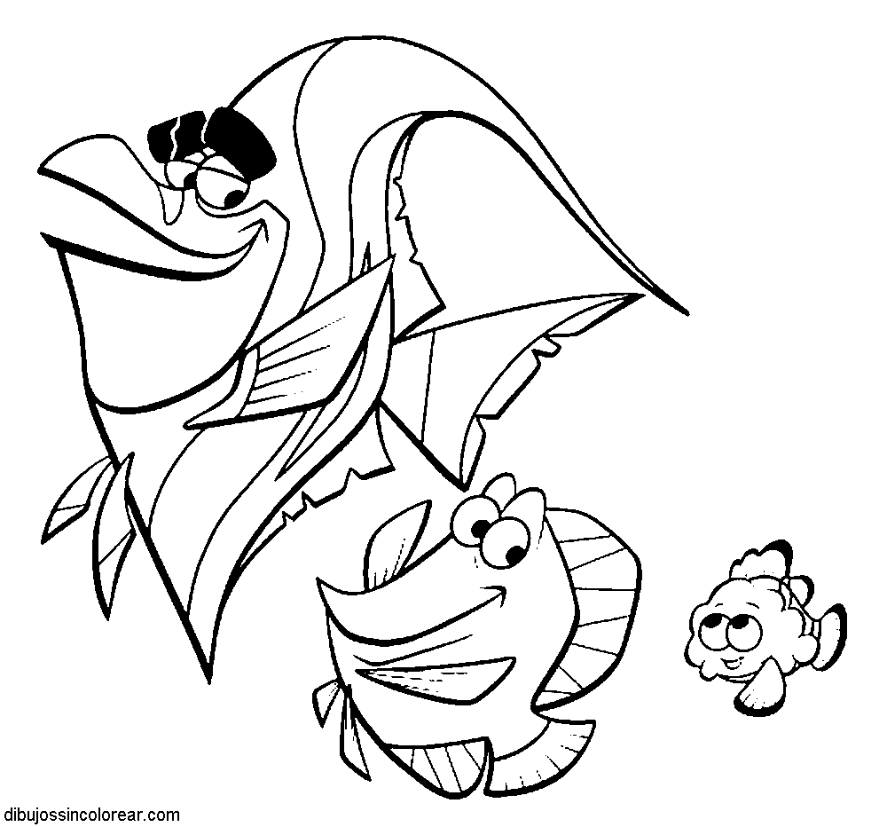 Imagenes De Buscando A Nemo Para Colorear Dibujos Sin Colorear Dibujos de Personajes de Buscando a
