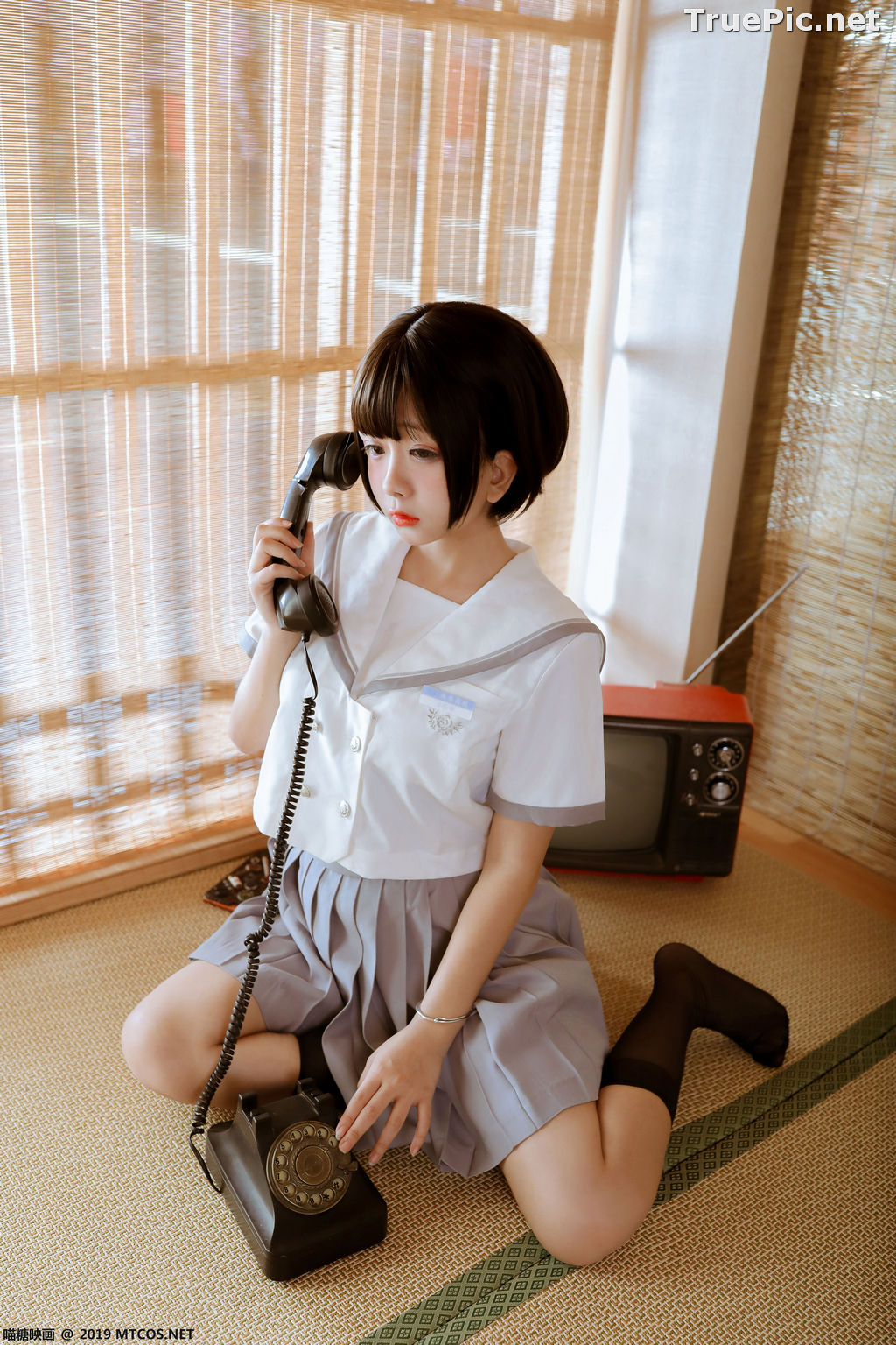 Image [MTCos] 喵糖映画 Vol.039 – Chinese Cute Model – Japanese School Uniform - TruePic.net - Picture-33