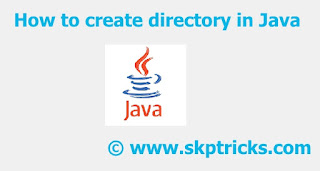 How to create directory in Java