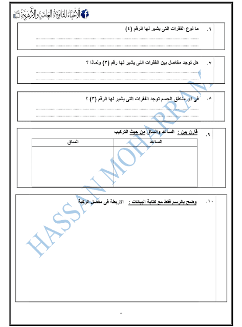 نماذج بوكليت احياء للثانوية العامة 2017