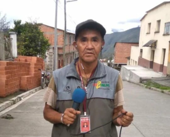 David Quintanilla, reportero de FM Bolivia en los Yungas / FM BOLIVIA 