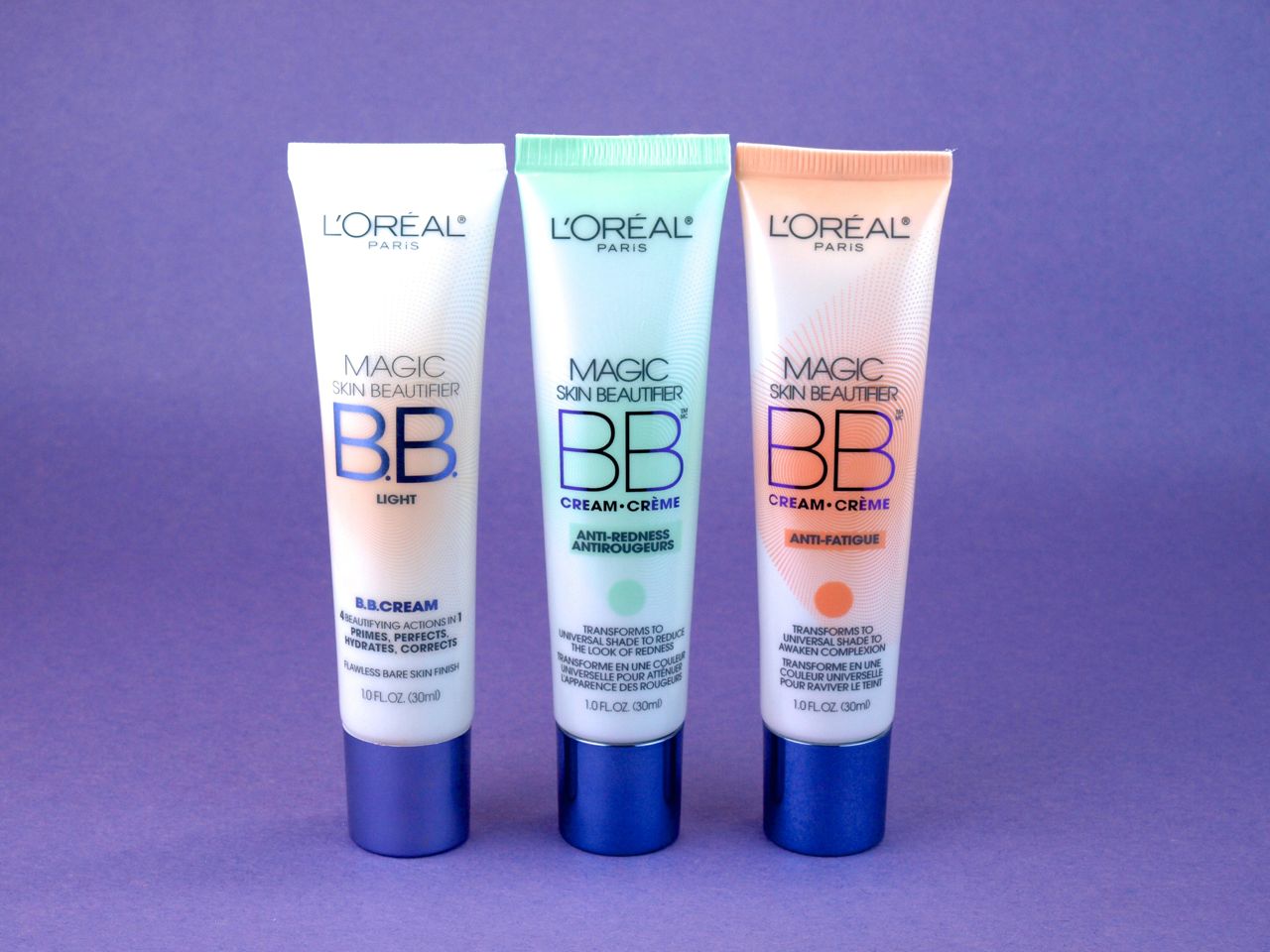 L'Oreal Magic Skin Beautifier BB Cream "Light", "Anti-redness" & "Anti-fatigue": Comparison Review and Swatches | The Sloths: Beauty, Makeup, and Skincare Blog with Reviews and Swatches