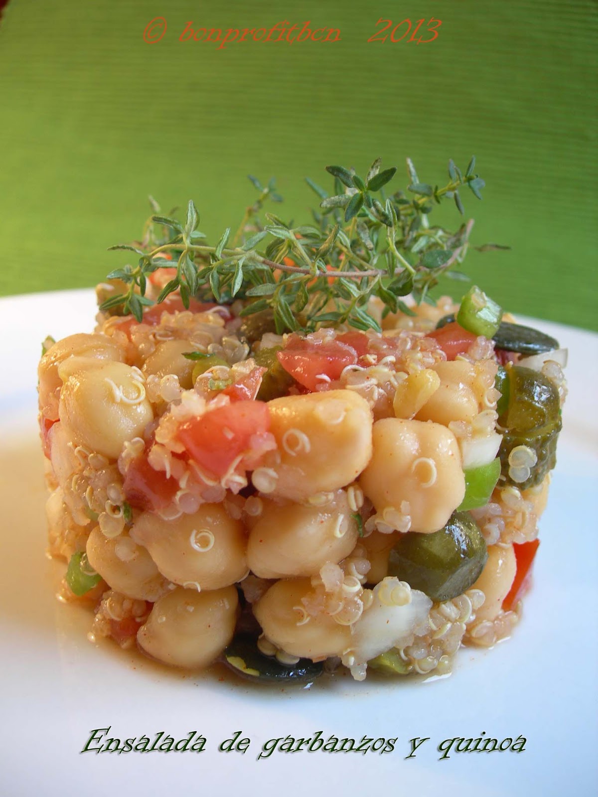 Bon profit... Ensalada de garbanzos y quinoa