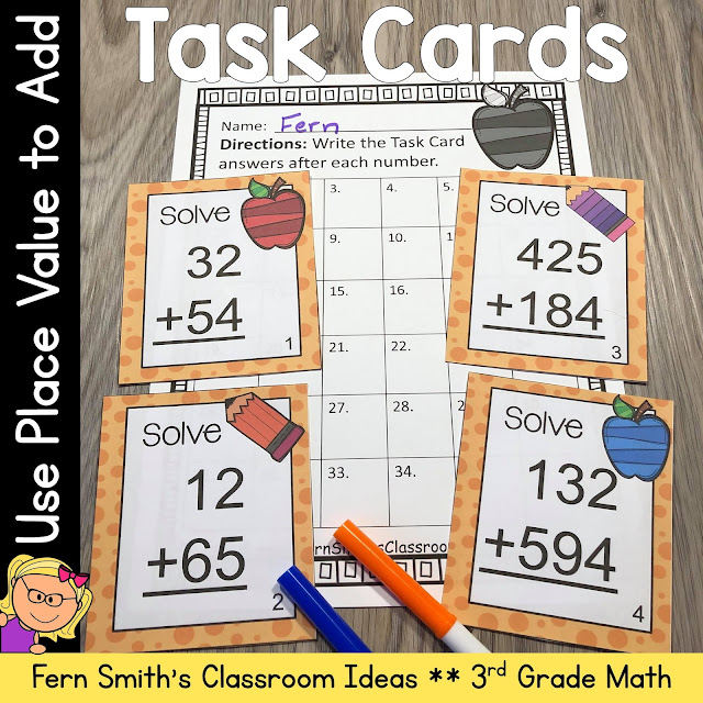 Click Here to Download this Use Place Value to Add Task Cards Resource for Your Classroom Today!