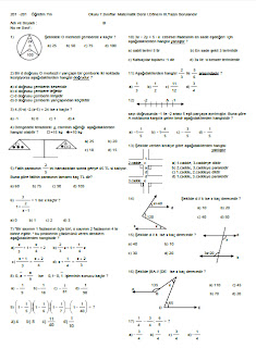 7.SINIF MATEMATİK 1.DÖNEM 3.YAZILI SORULARI - İlköğretim Matematik