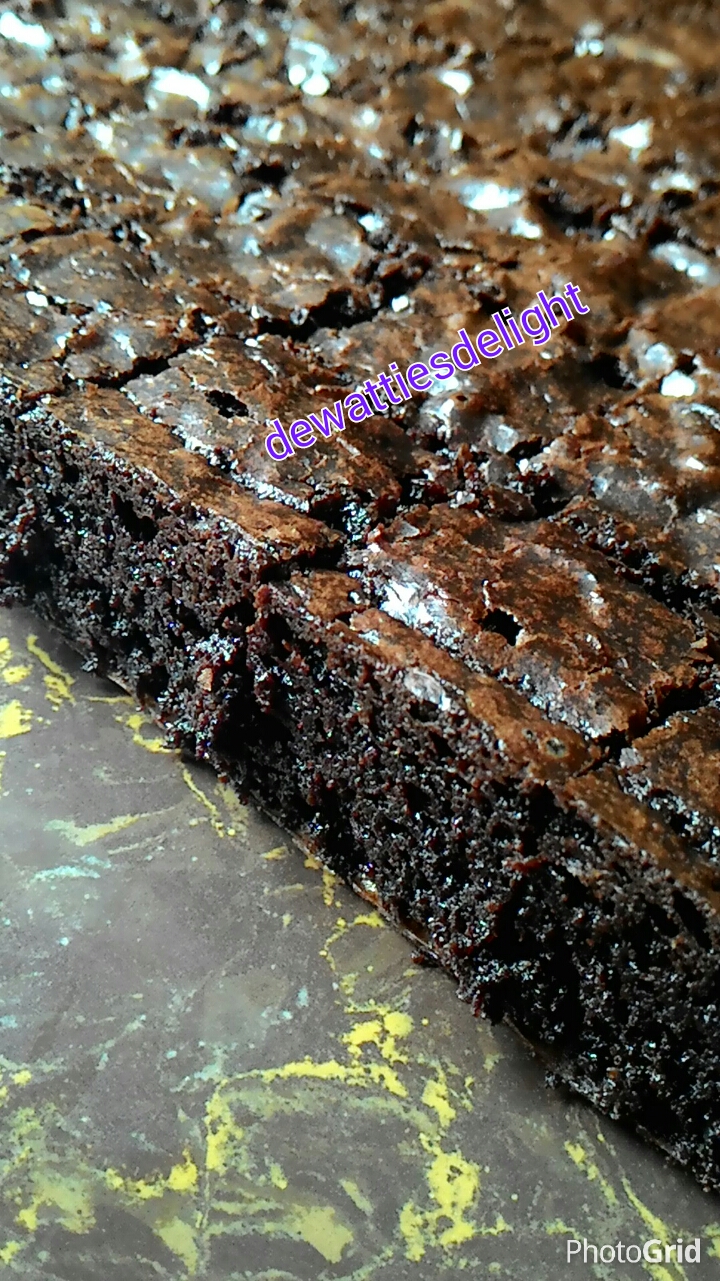 Wattie's HomeMade Resepi Chocolate Brownies Kedut Popular (Fudgy Brownies)