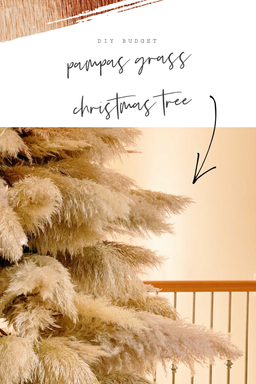 DIY Pampas Grass Christmas Tree on a Budget
