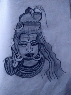 lord shiva Pencil shade drawing