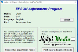 Resetter EPSON L120 Adjustmen Program