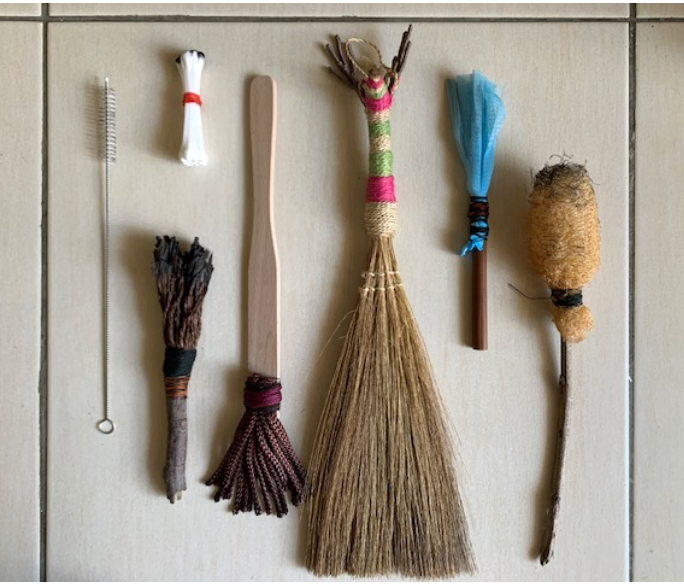 collage journeys by Jane Davies Handmade Brushes from Mark Making Class