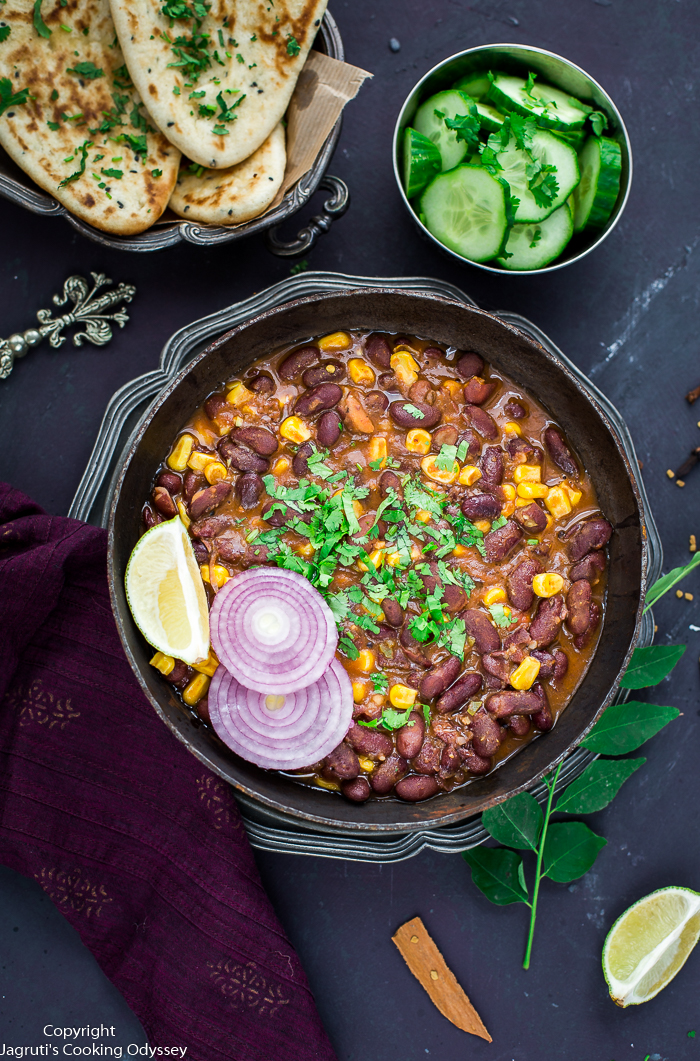 RED KIDNEY BEAN AND SWEETCORN CURRY Jagruti's Cooking Odyssey