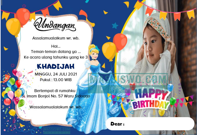 65+ Contoh Undangan Ulang Tahun Anak Gratis Yang Bisa Di