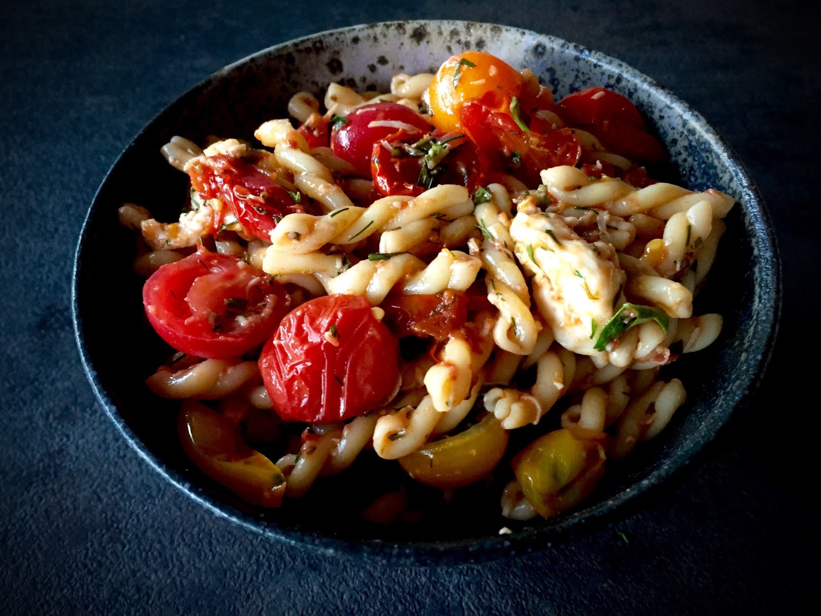 HalfBlistered Tomato Pasta Salad from Food52